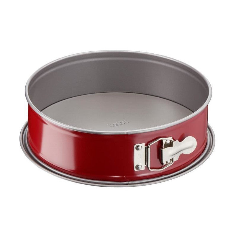 Moule A Charniere Delibake En Acier - O 25 Cm - Rouge Et Gris Tefal - Mathon - 1