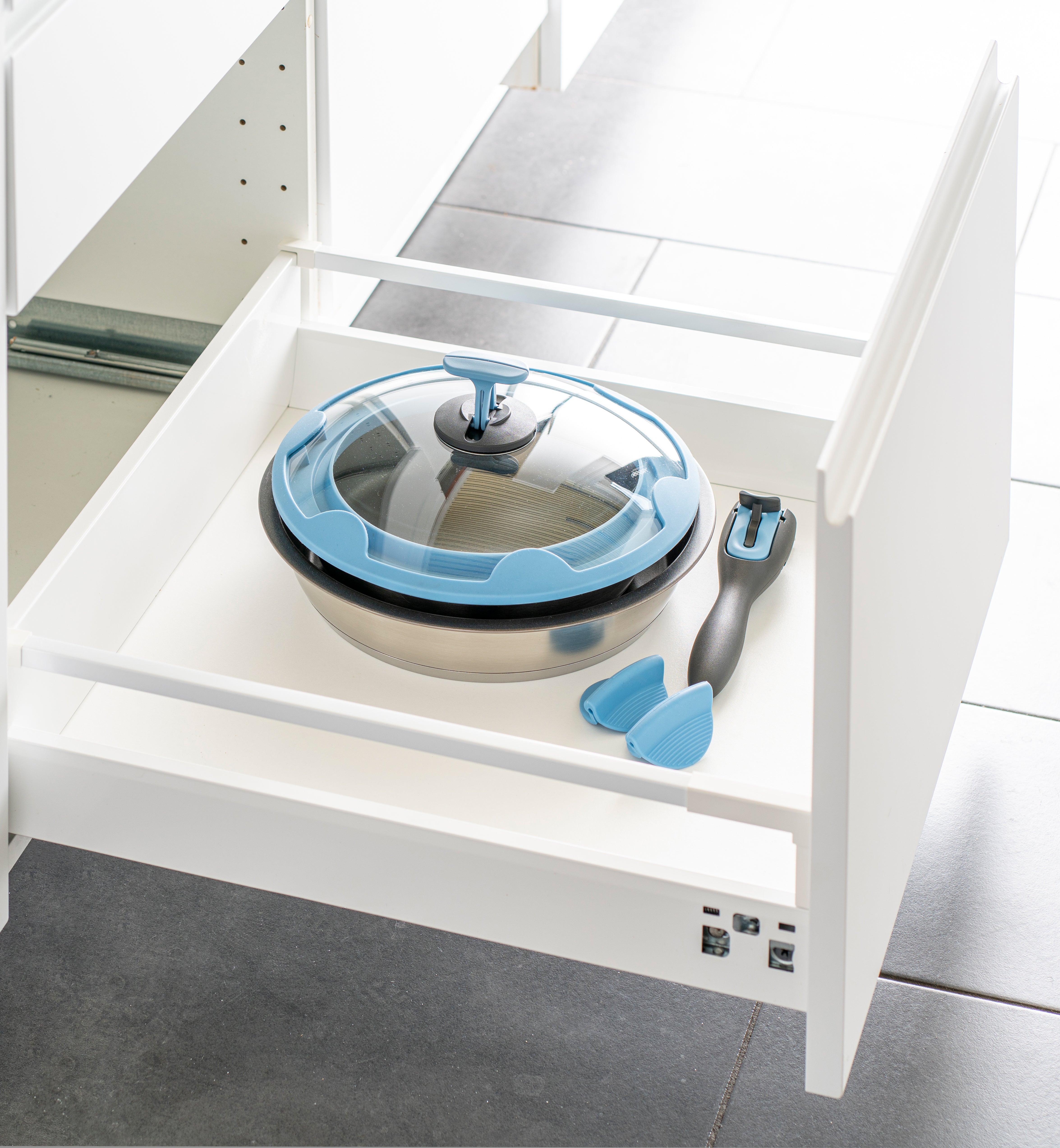 Set de 7 pièces avec couvercle bleu Cookvision - Mathon - 2