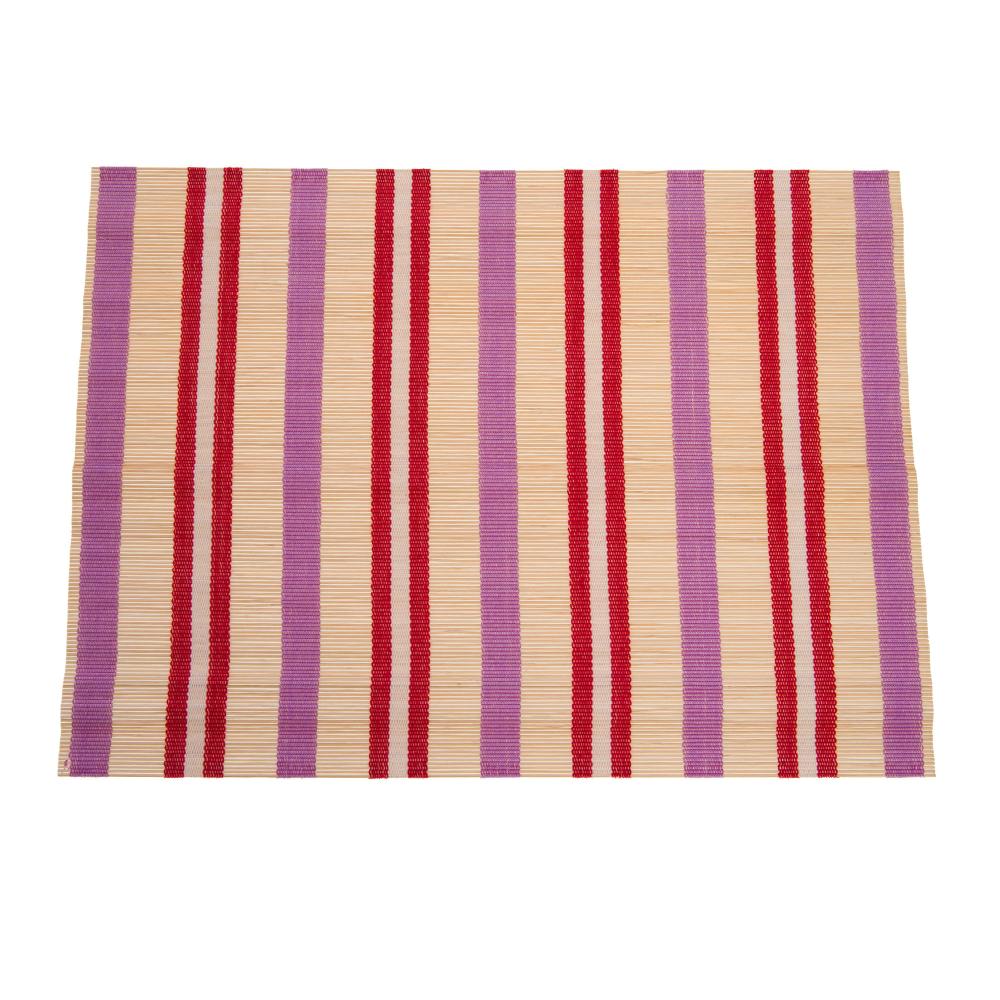 Set de table Bamboo rayé jaune (lot de 2) Amadeus - Mathon - 1