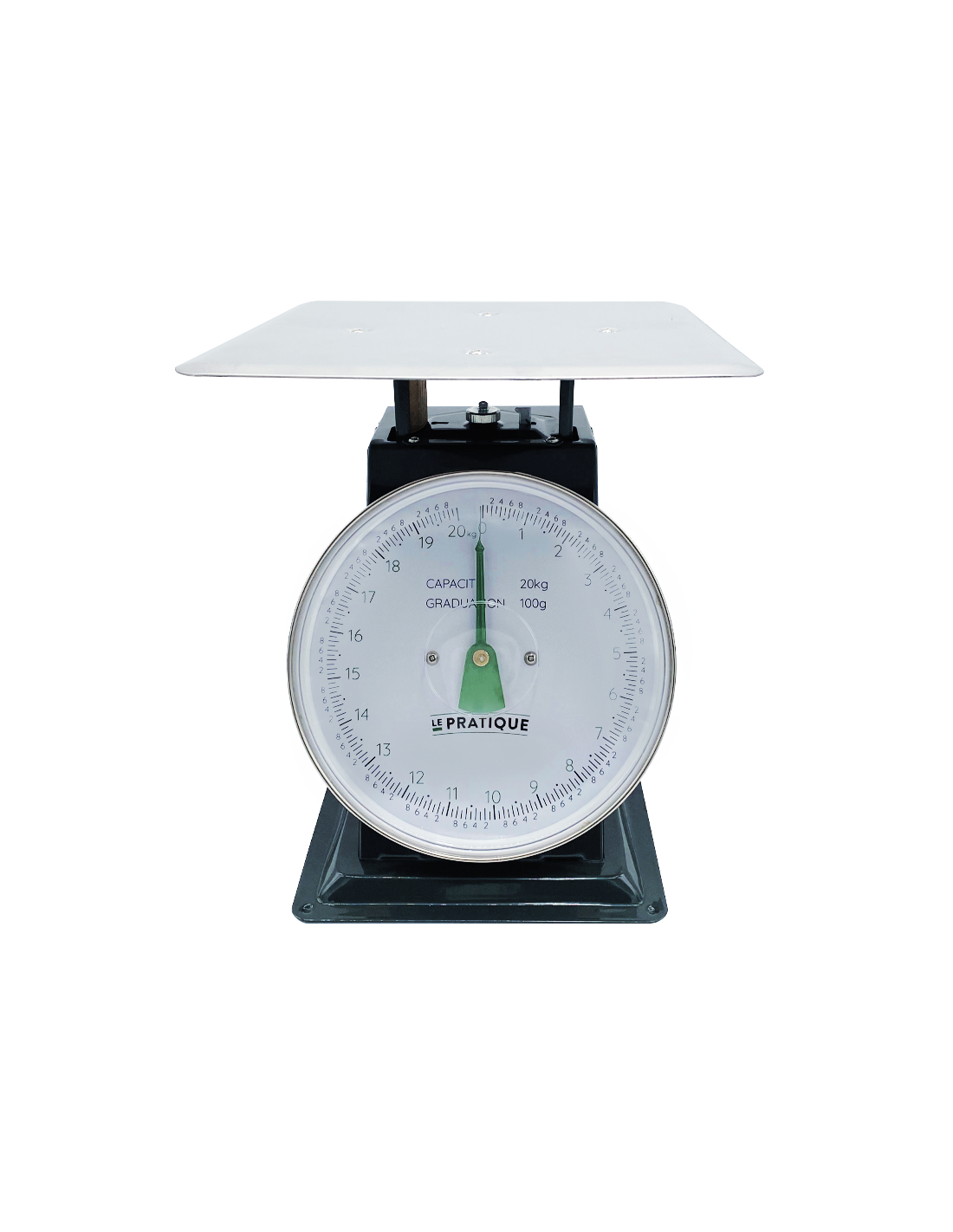 1 Balance De Cuisine Mecanique 20 Kg Plateau Plat Inox : 25 X 25 Cm Le Pratique - Mathon
