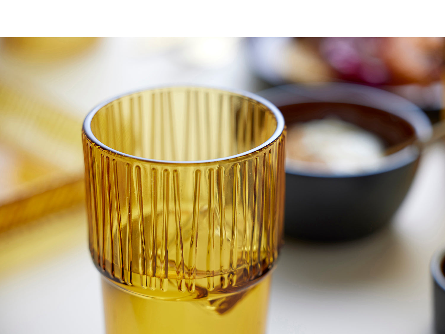 Set de 4 verres à café KUSINTHA en verre coloré Ambre Bitz - Mathon - 8