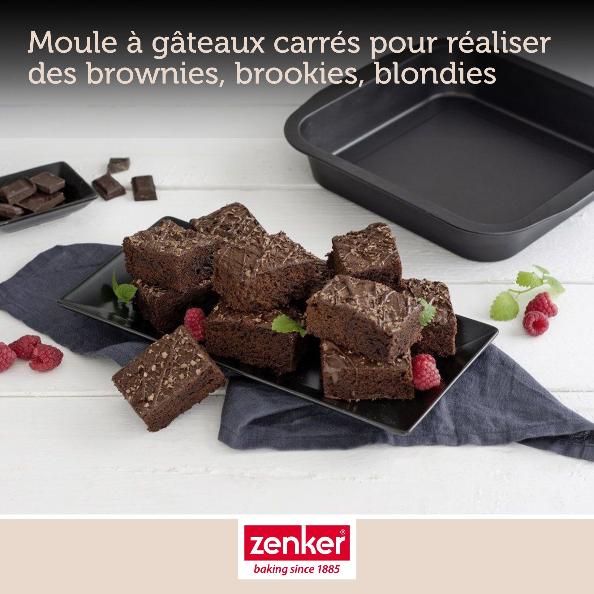 Ensemble de 2 Moules à brownie 27 x 26 cm Zenker Special Creative Zenker - Mathon - 4