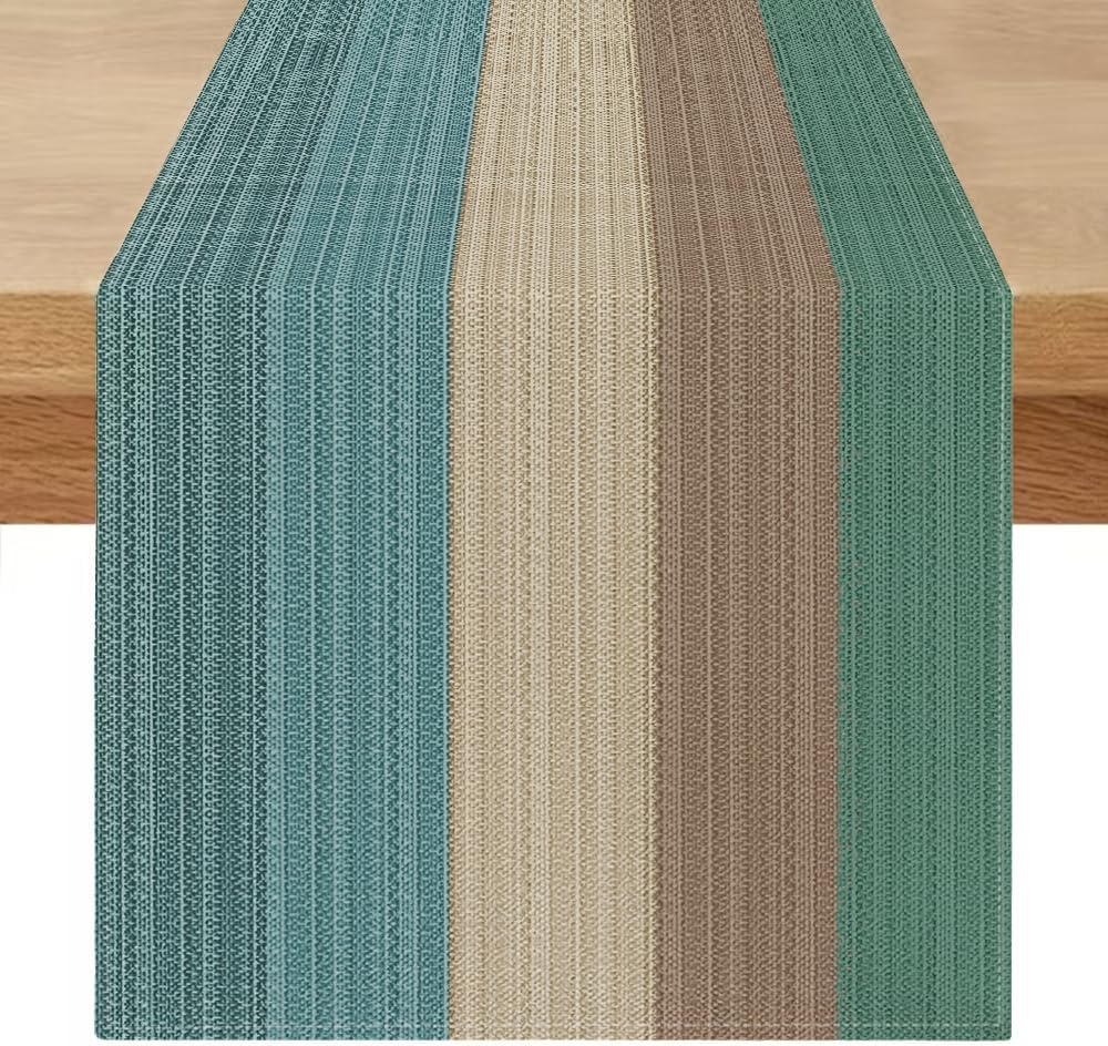 Chemin de Table Lin Vert Foncé 40×140 cm Vendos85 - Mathon