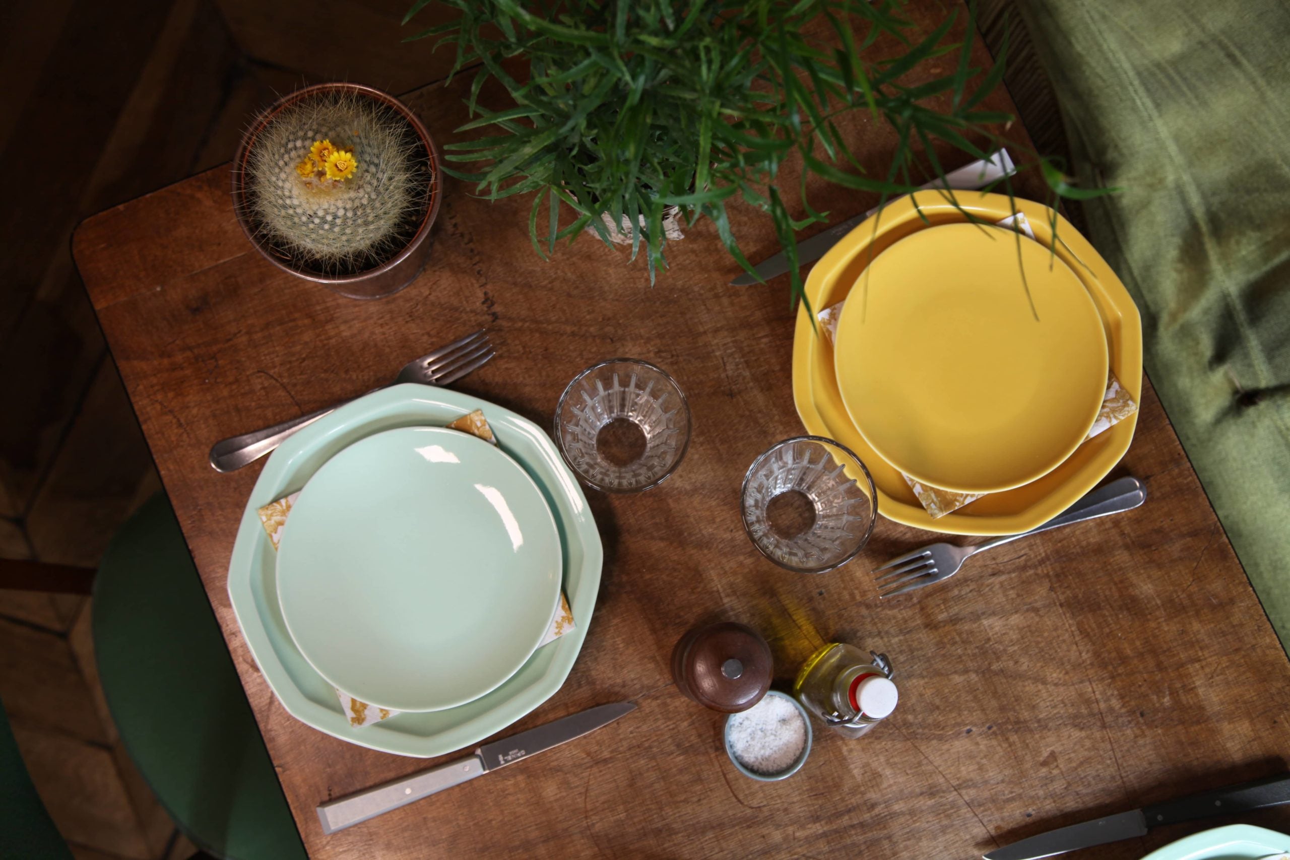 Assiette à dessert ronde jaune OGRE La Fabrique - Mathon - 4