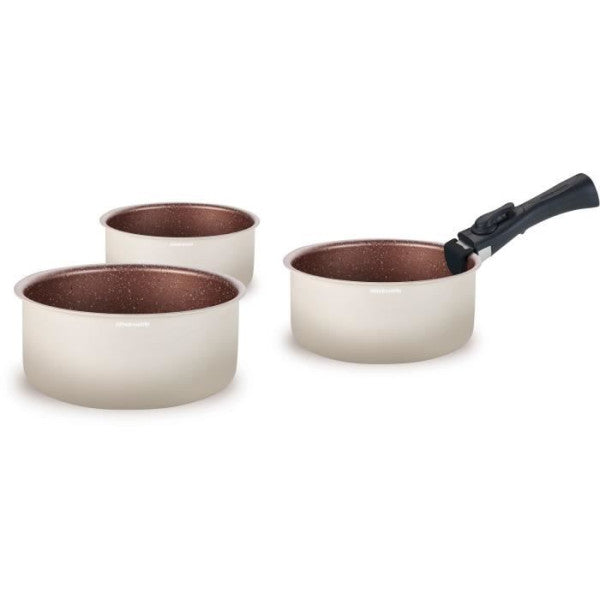 Set De 3 Casseroles Arthur Martin - Am2655 - 16-18-20 Cm + 1 Poignée A Arthur Martin - Mathon - 2