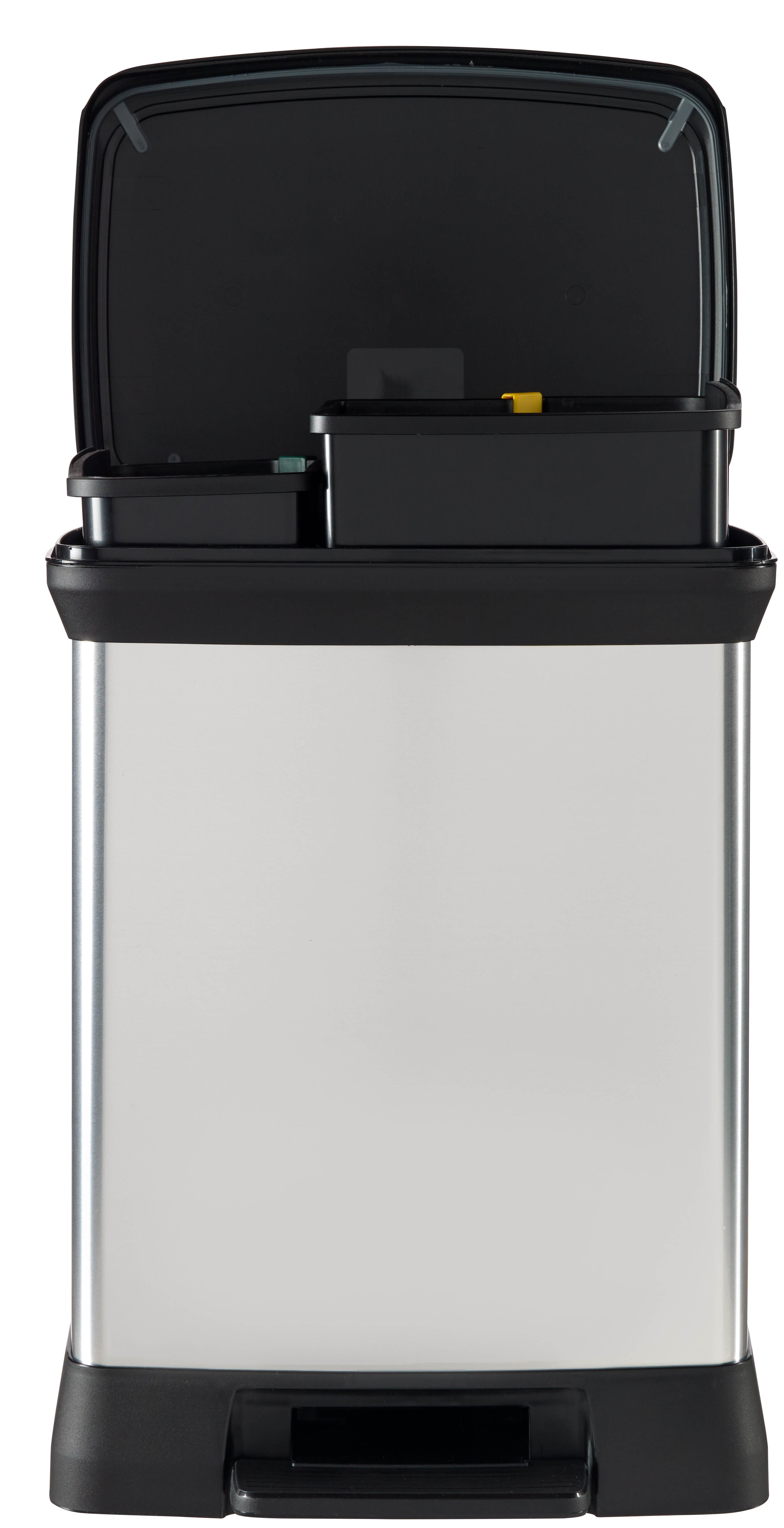 DECOBIN DUO Poubelle rectangulaire à pédale 30L (10L+18L) - Veba - Mathon - 1