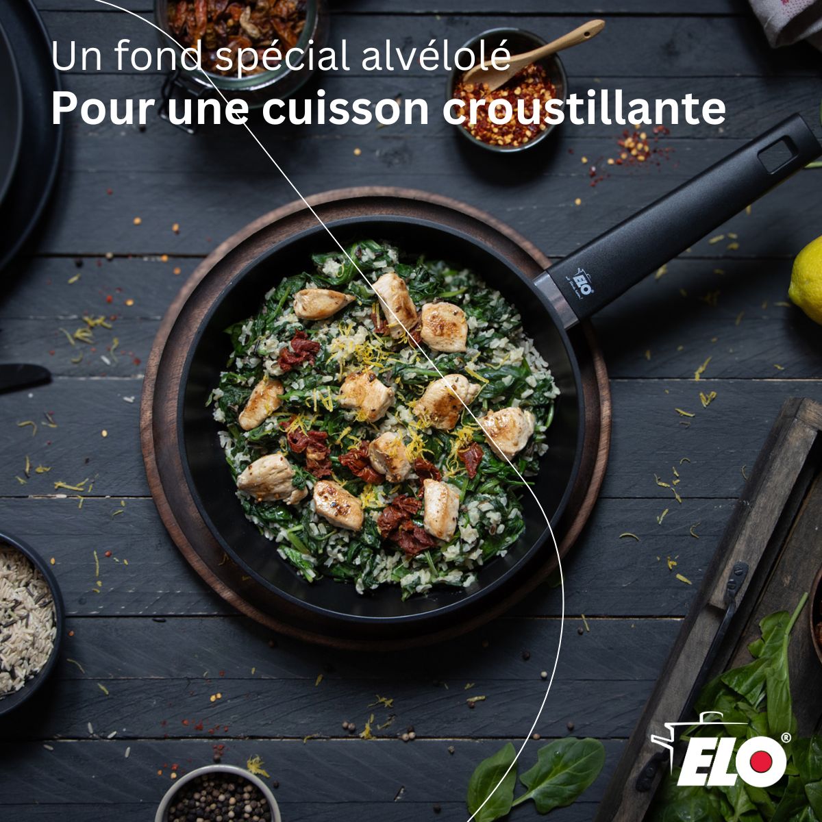 Poêle 28 cm antiadhésive sans PFAS  Smart Wave Elo - Mathon - 4