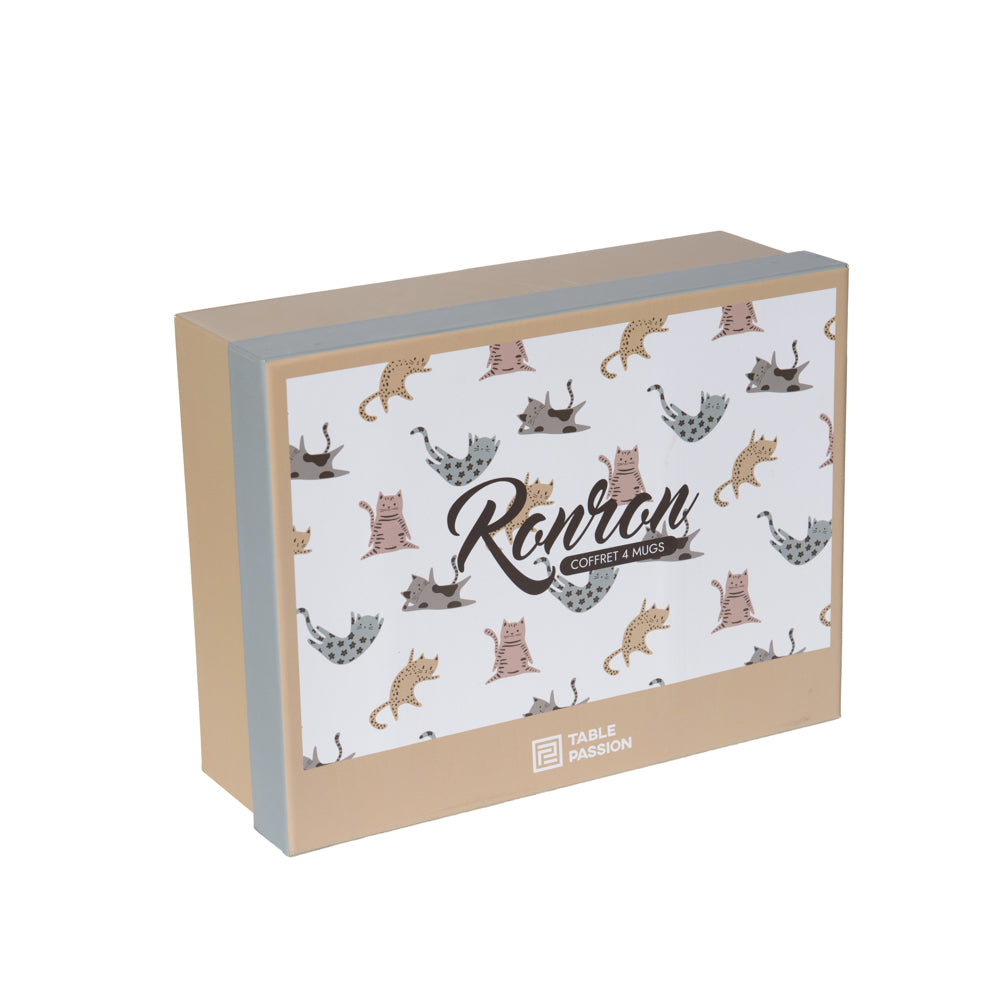 Coffret de 4 mugs Ronron 35 cl Table passion - Mathon - 2
