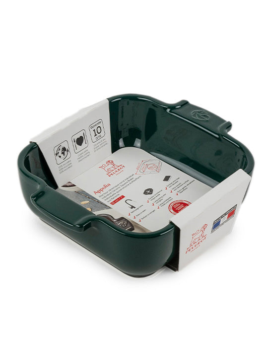 Appolia Plat four céramique individuel carré vert forêt 18 cm Peugeot - Mathon - 4