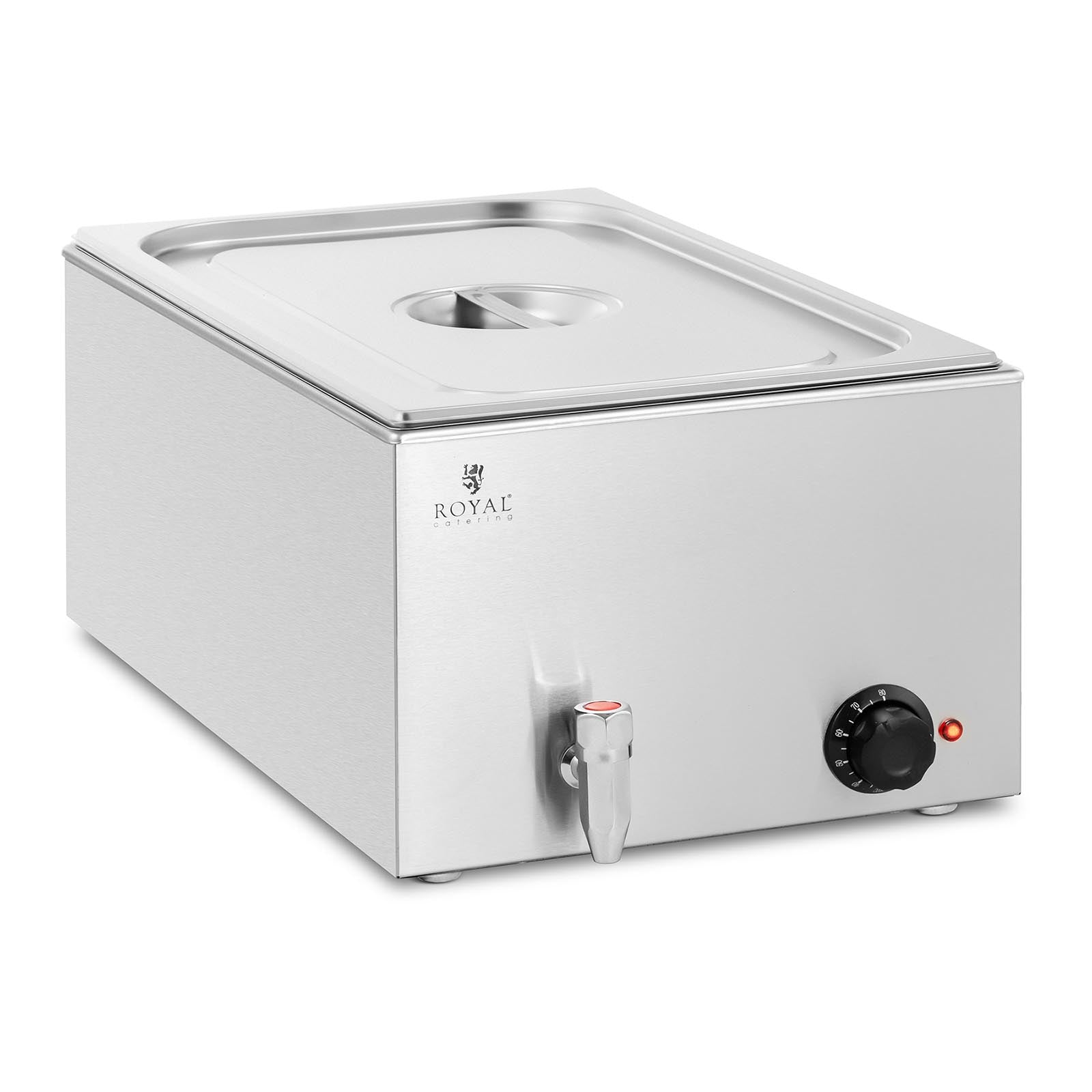 Bain-marie chauffe-plat bain-marie professionnel 600 watts 1 x GN 1/1 robinet de vidange 14_0004217 - Mathon - 1