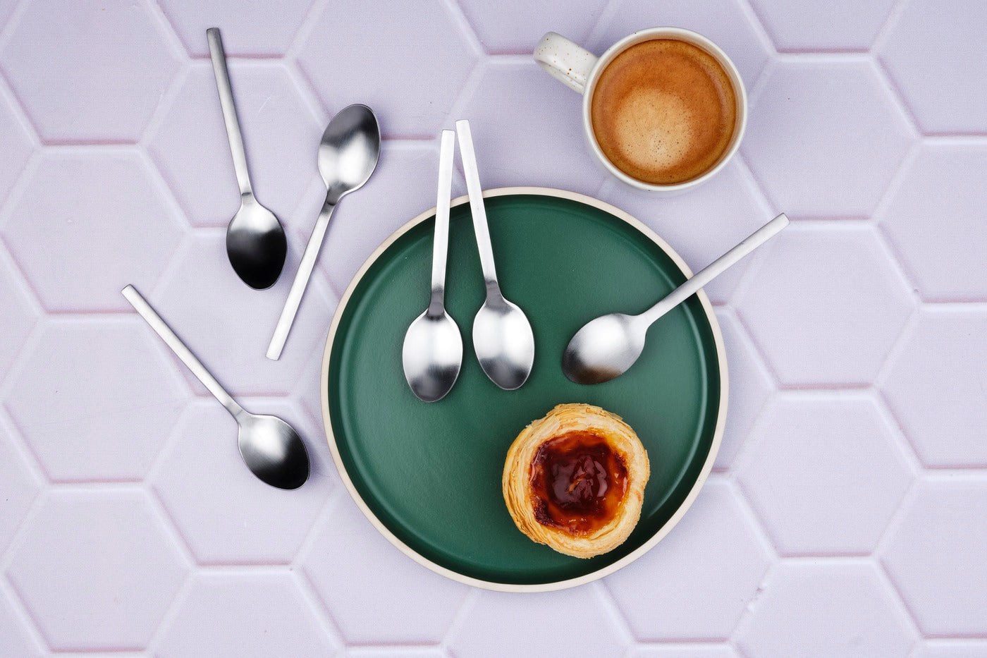 Lot de 6 petites cuillères en inox argent D Björn - Mathon - 2