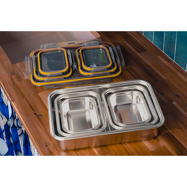 Set de 5 boîtes de conservation en inox Pika - Mathon - 1
