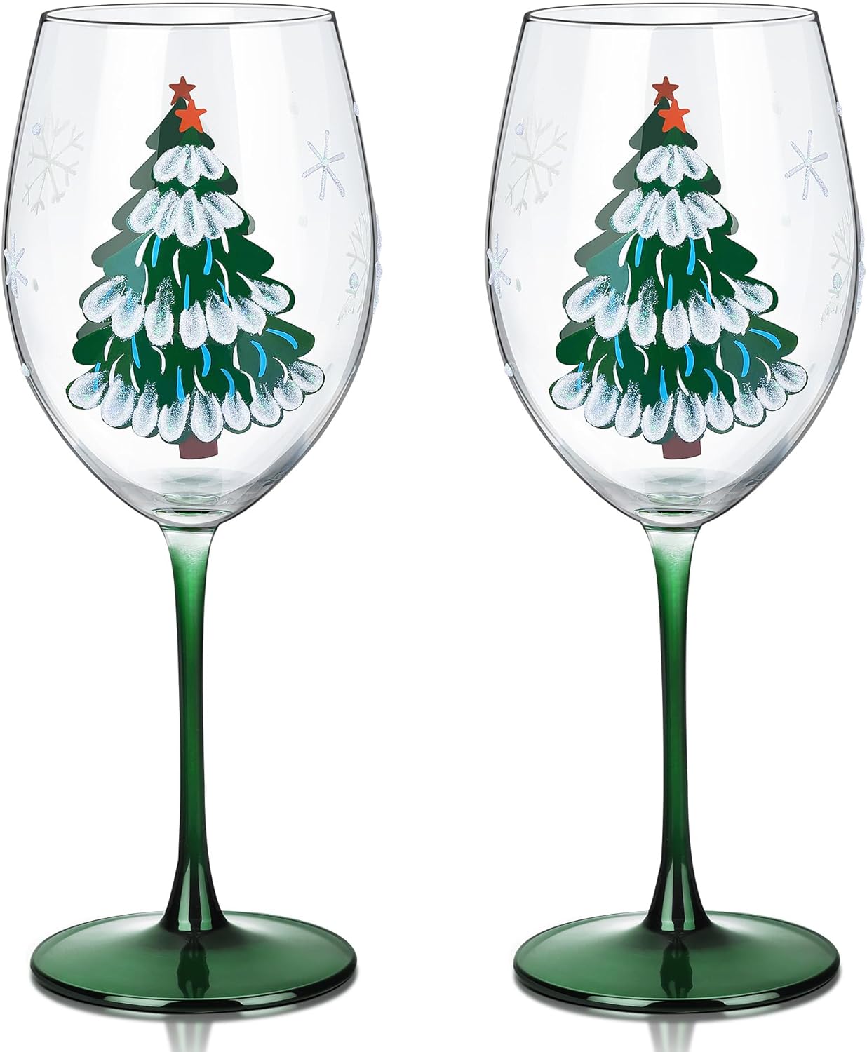 Verres à Vin Festifs Peints à la Main 560 ml Vendos85 - Mathon