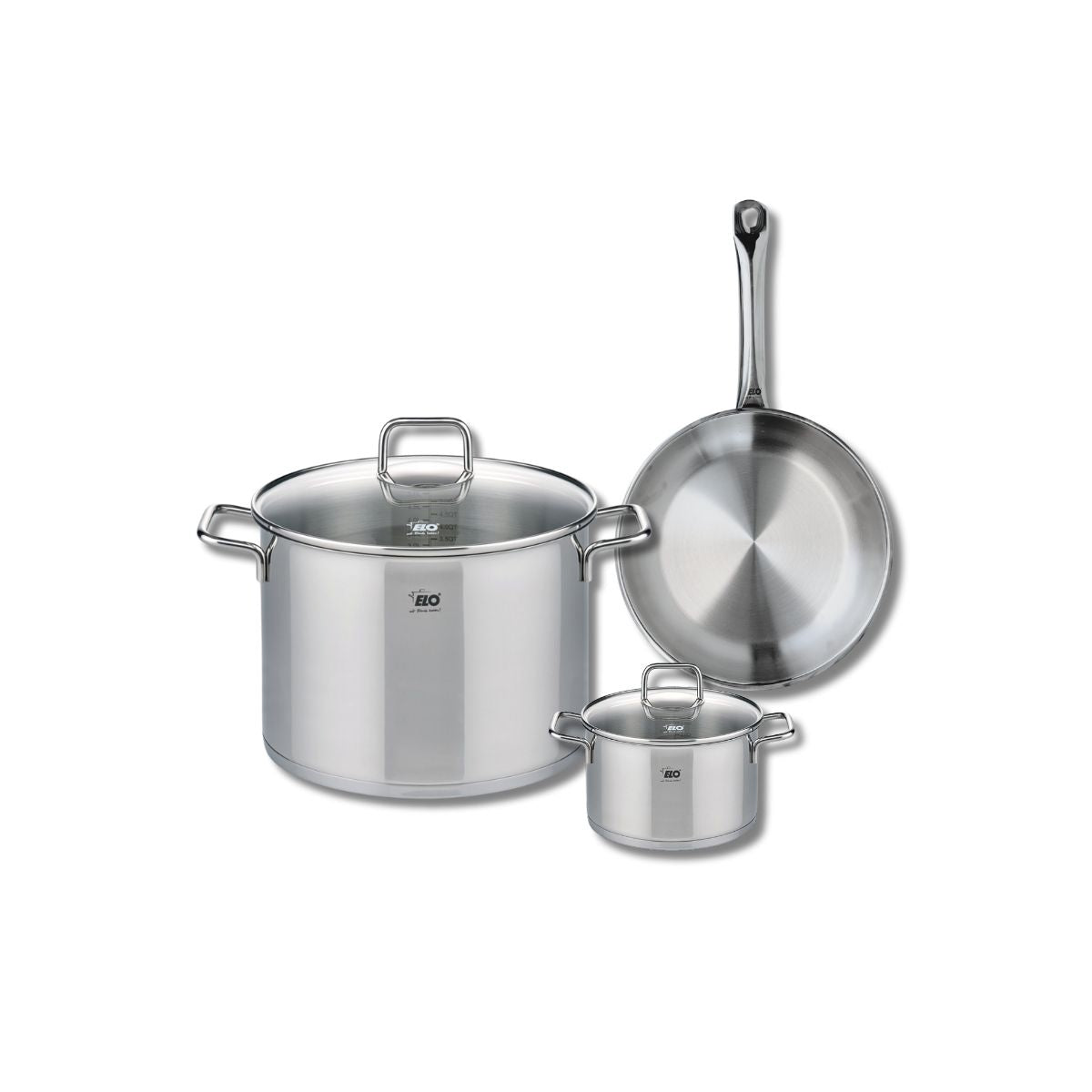 Ensemble de 1 Poêle de cuisson 24 cm et 2 faitouts 14 et 26 cm  Profi Citrin Elo - Mathon - 1