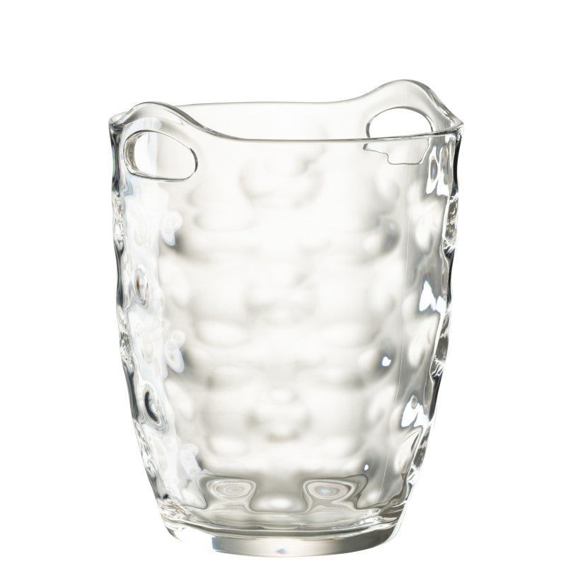 Seau à glace en plastique transparent 18x18x23 cm J-Line - Mathon