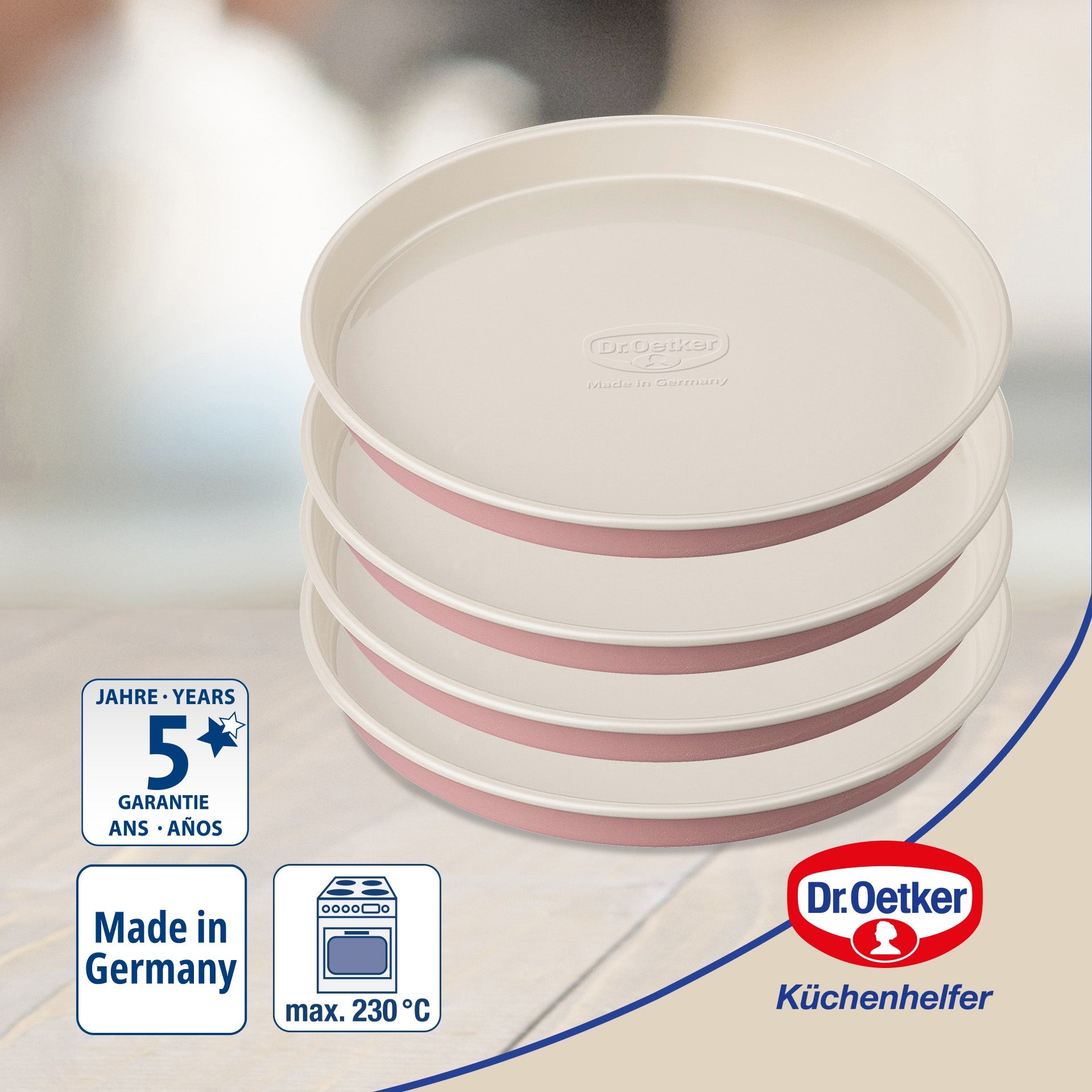 Set 4 moules pour gâteaux à étages 17 cm Dr. Oetker Rétro Dr. Oetker - Mathon - 2