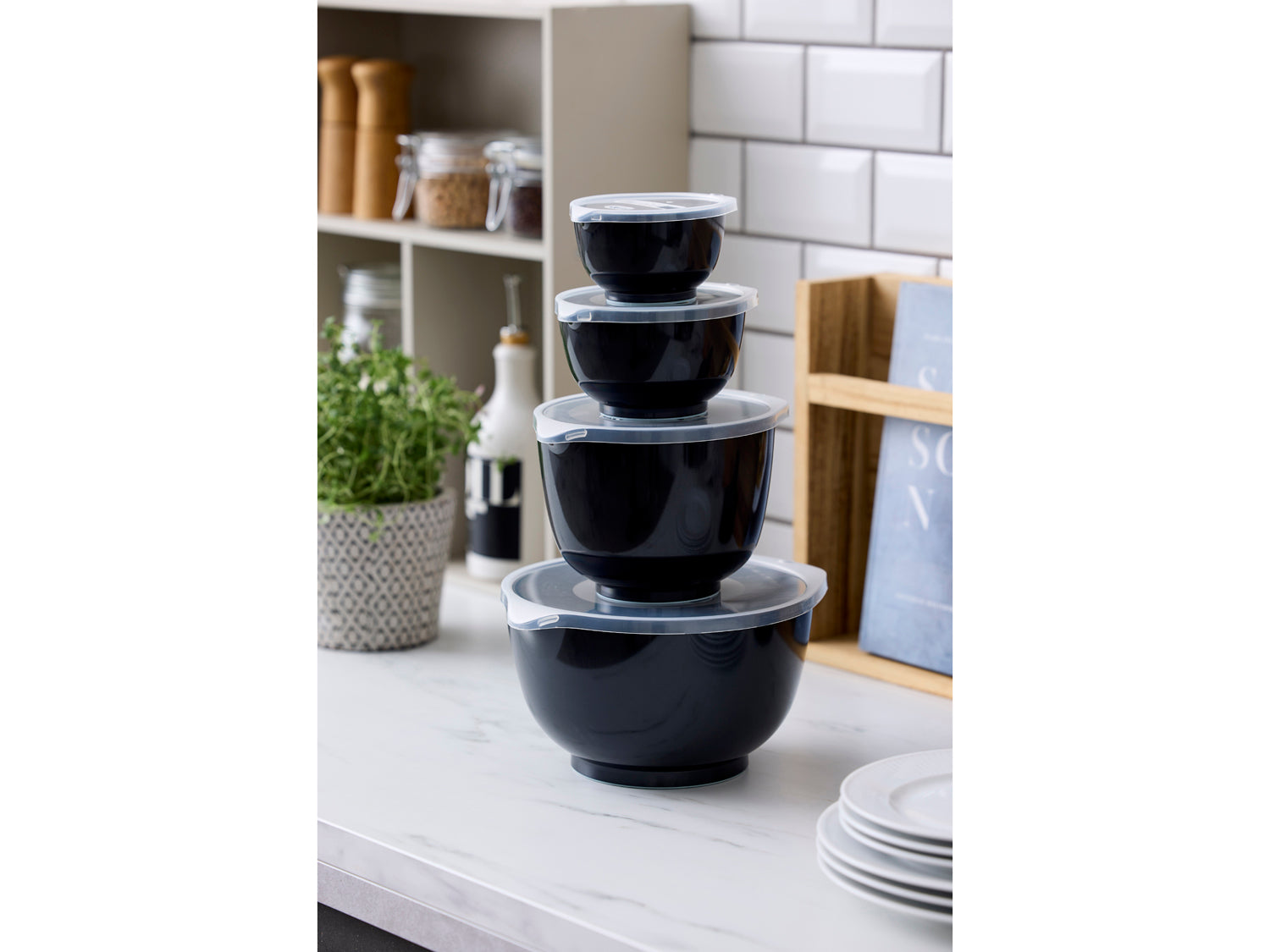 Set de bols 8 pces NEW MARGRETHE en durostima® Noir de carbone Rosti - Mathon - 2