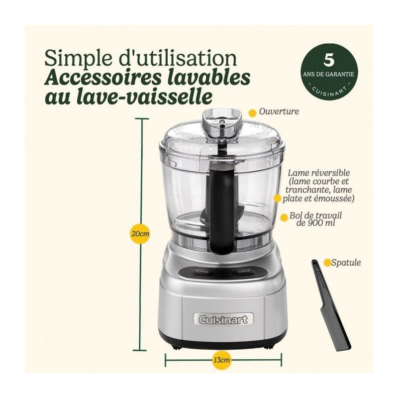 Hachoir électrique -   - Ech4e Mini Prep Pro - 250 W - 900 Ml - Gris Cuisinart - Mathon - 6