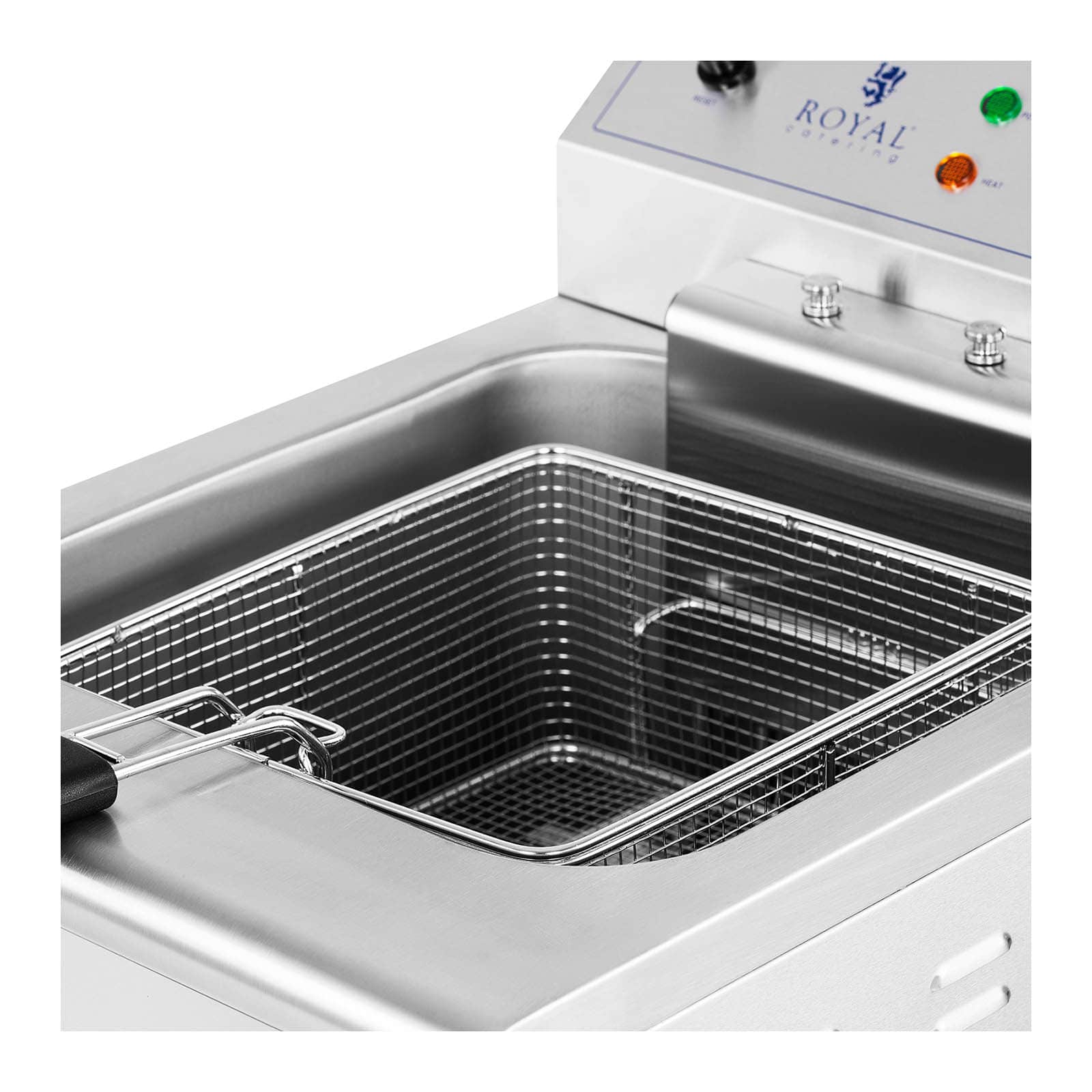 Friteuse électrique 13 litres 5 000 watts robinet de vidange zone froide sur armoire professionnelle acier inoxydable 14_0003985 - Mathon - 4