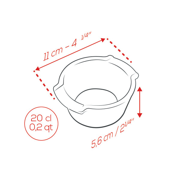 Set de 2 ramequins en céramique 11 cm Appolia rouge Peugeot - Mathon - 5