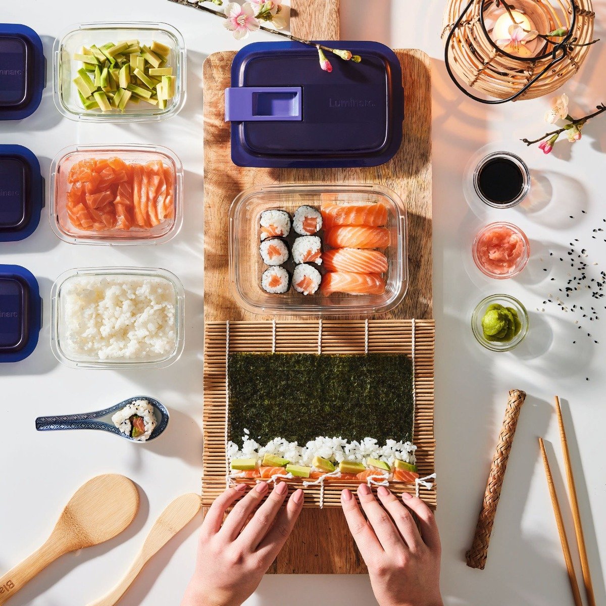 Lot de 3 boites de conservation (1 rectangle 38 cl et 2 carrées 76 cl) Easy Box - Luminarc Luminarc - Mathon - 3