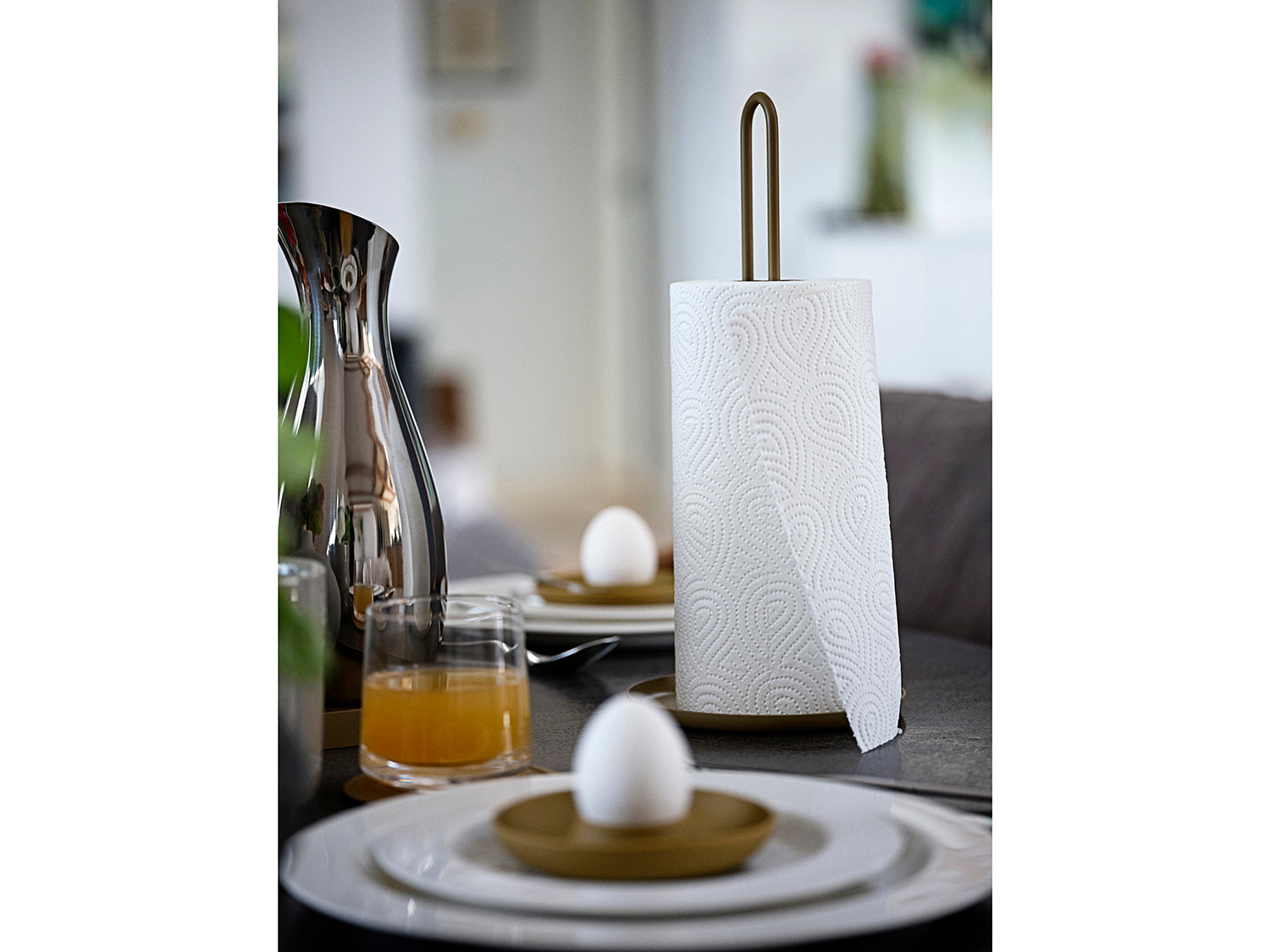 Porte-rouleau essuie-tout SINGLES en acier thermolaqué Marron Zone Denmark - Mathon - 2