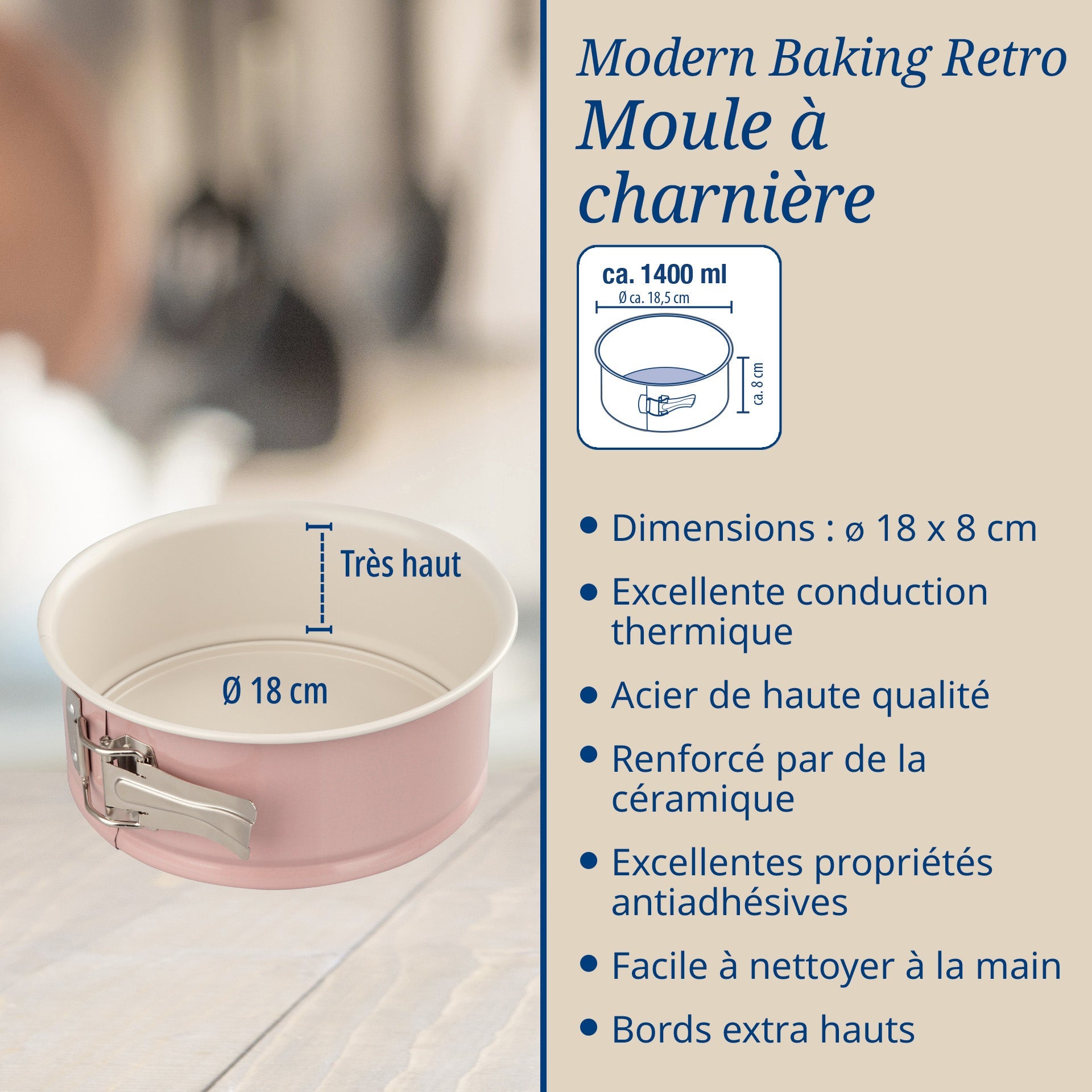 Moule à manqué à charnière 18 cm  Rétro Dr. Oetker - Mathon - 3