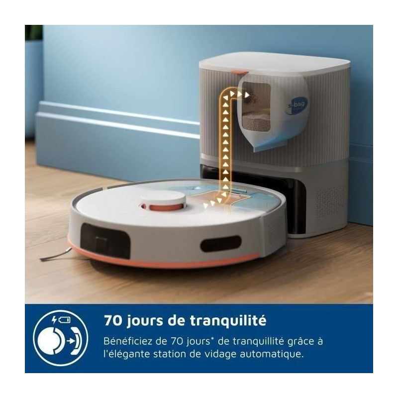 Aspirateur Robot Laveur -   Xu5100/20 - 10000 Pa - Auto-vidange - Navigation Laser Philips - Mathon - 4