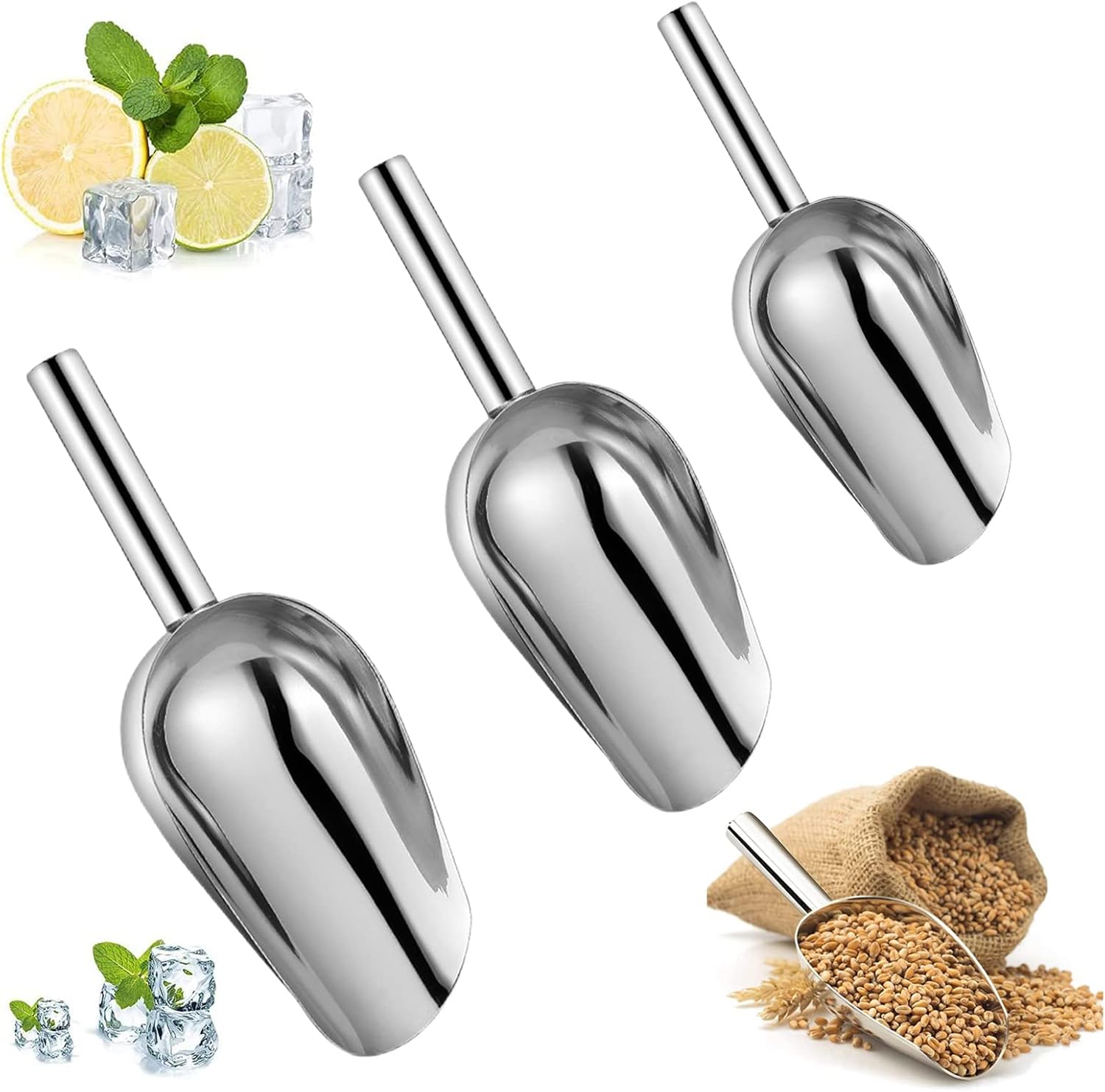 Ensemble 3 pelles à glace acier inoxydable Vendos85 - Mathon