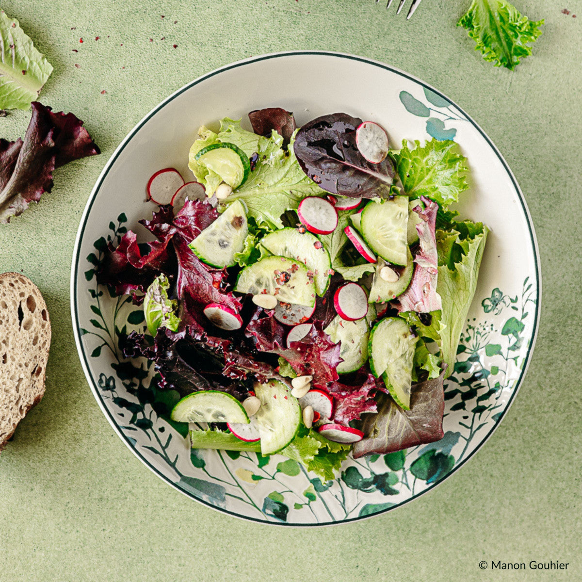 Oxalis - Assiette salade et pâtes 22 cm (lot de 6) Médard de Noblat - Mathon - 5
