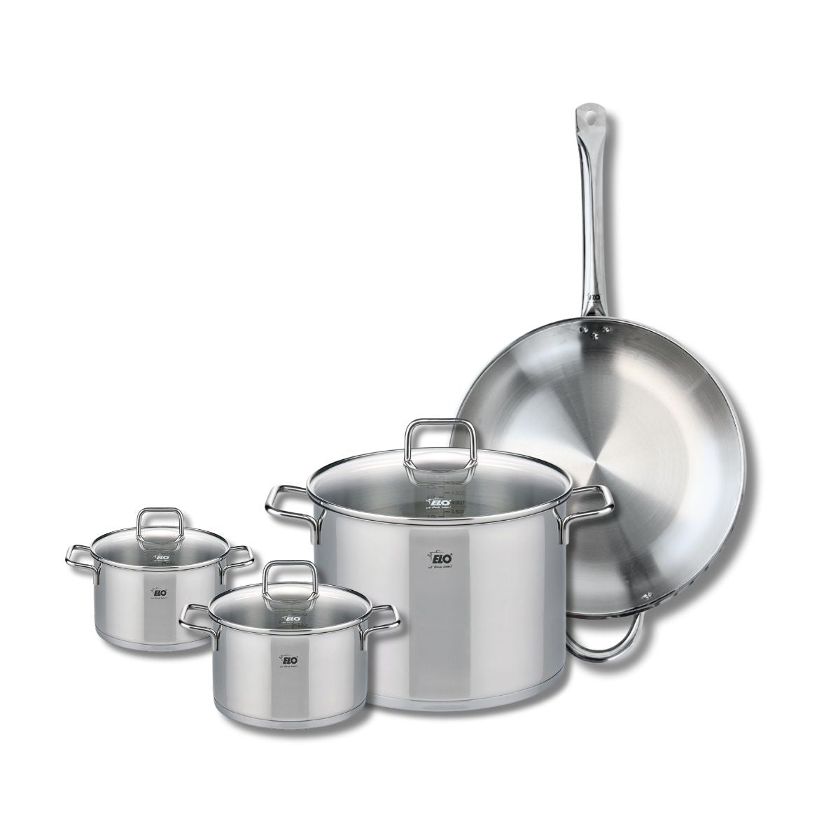 Set de 1 Poêle de cuisson 32 cm et 3 faitouts 14, 16 et 26 cm  Profi Citrin Elo - Mathon - 1