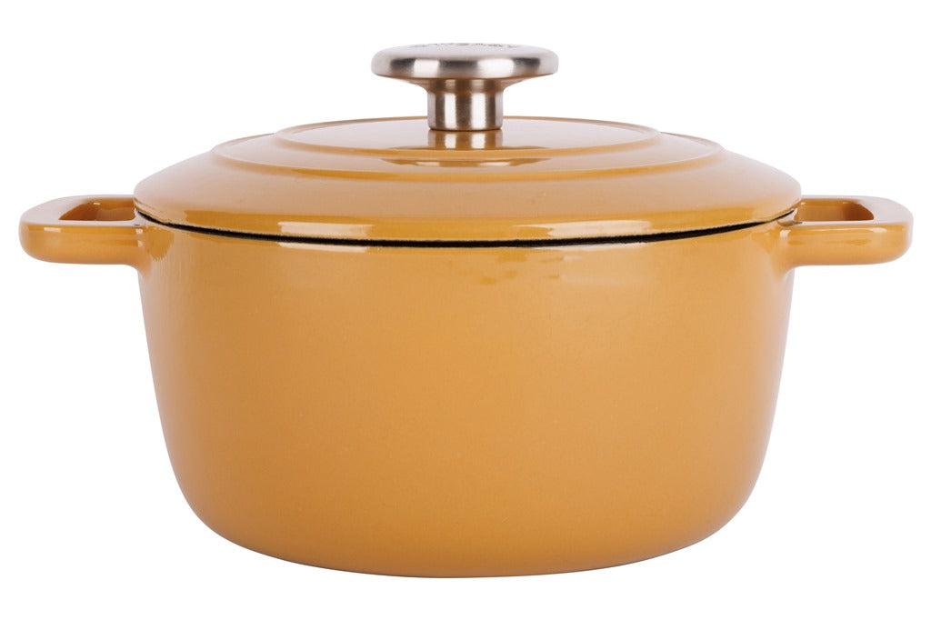 Cocotte en Fonte émaillée, FONTESTIC, Amber Gold, D20 cm Cosy & Trendy - Mathon - 1