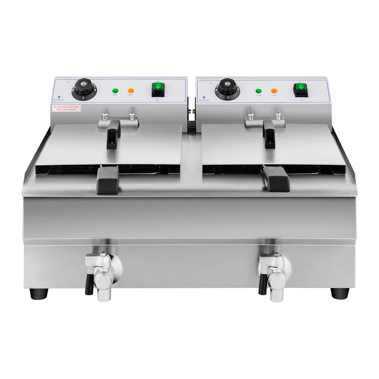 Friteuse électrique professionnelle restaurant 2 x 10 litres robinets de vidange 14_0001786 - Mathon - 3