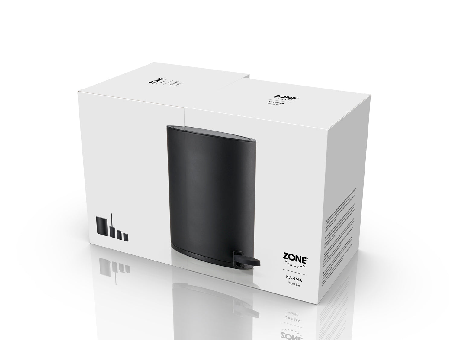 Poubelle à pédale KARMA en acier et abs Noir Zone Denmark - Mathon - 5