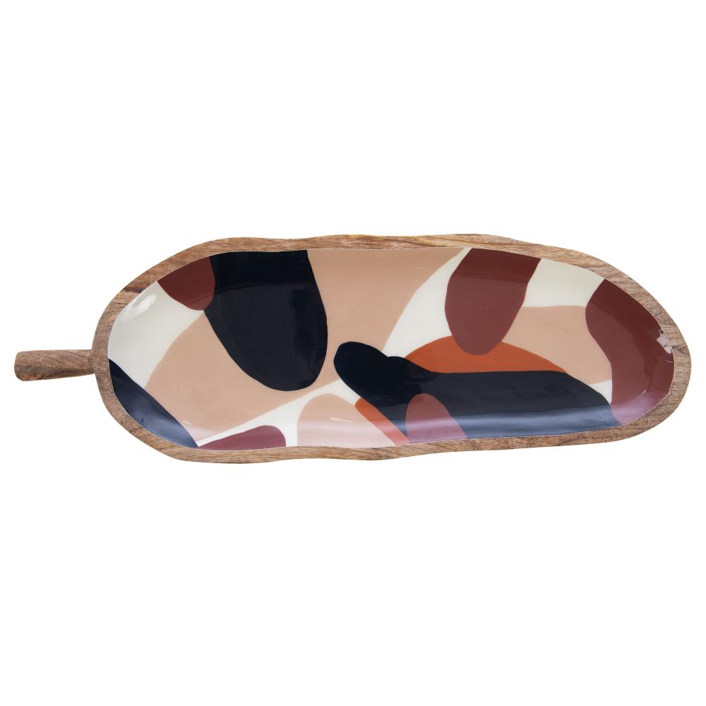 Plat feuille Charlie 50 cm Amadeus - Mathon - 1