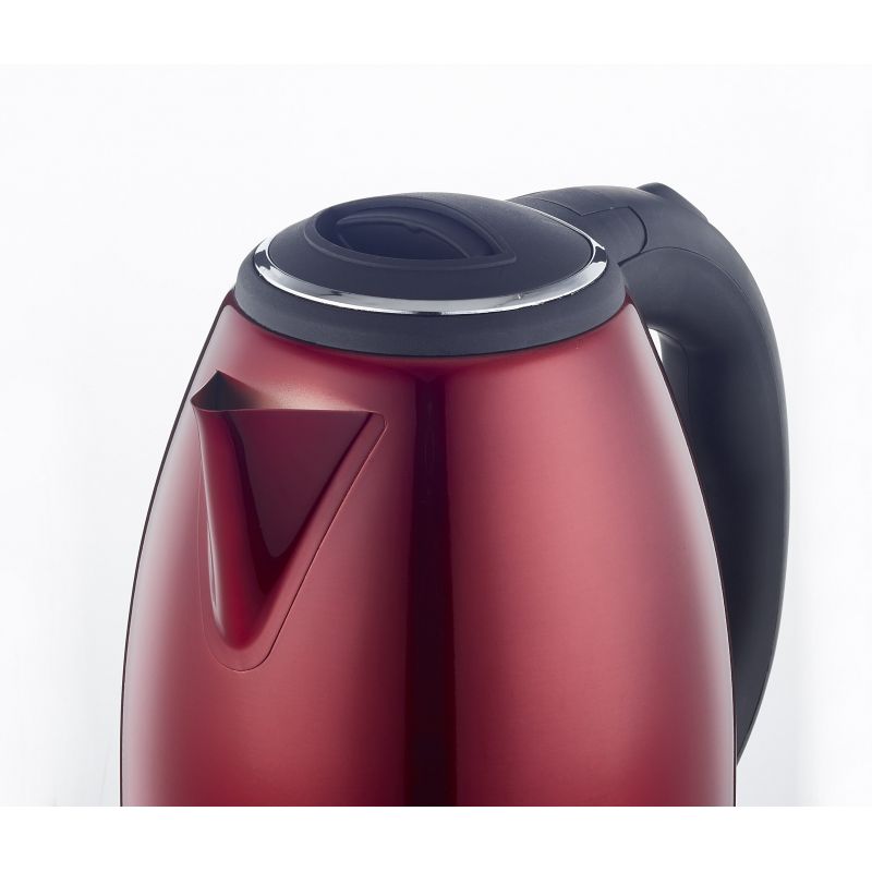 Bouilloire électrique 1.8L inox sans fil rouge Herzberg HG5011-RED Herzberg - Mathon - 4