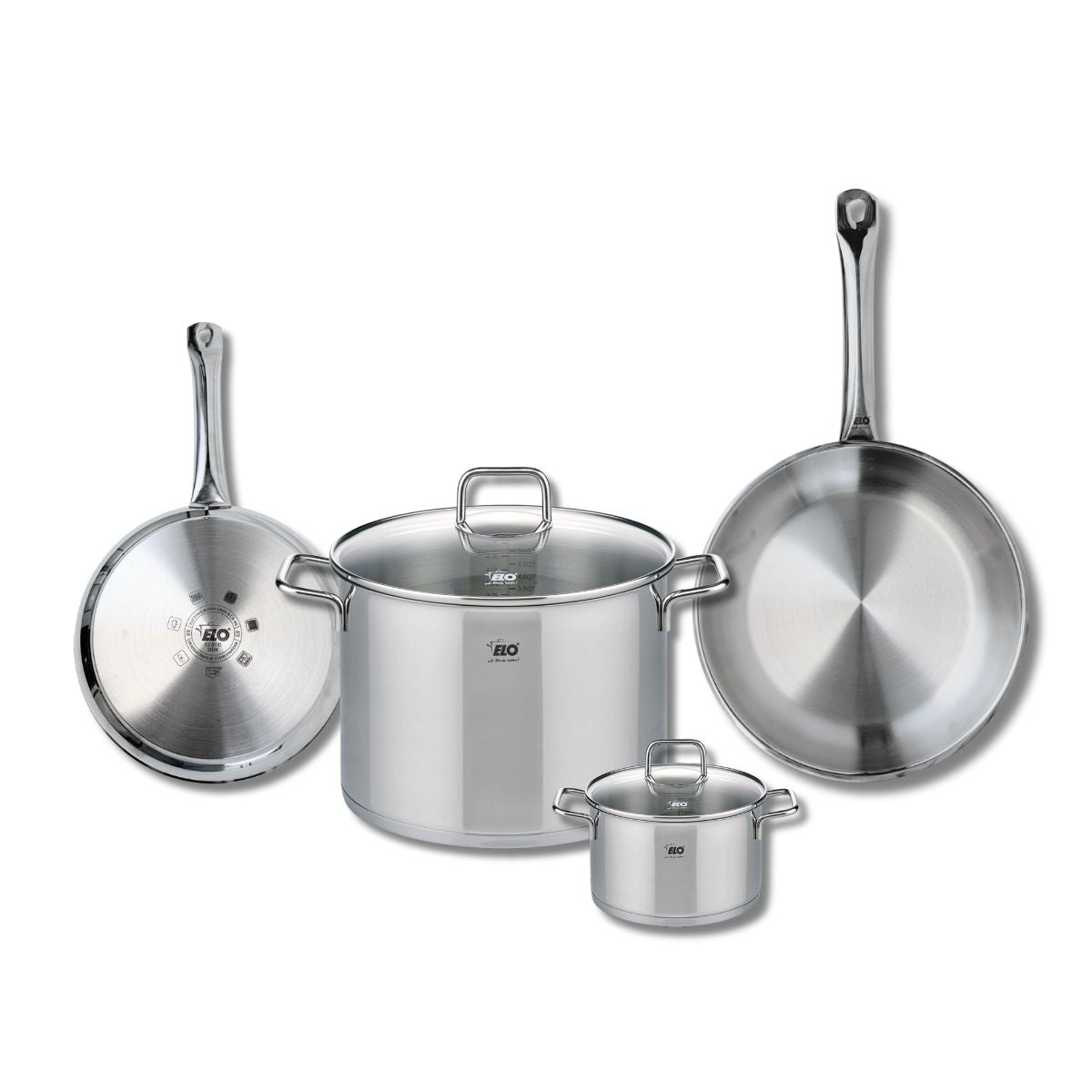 Set de 2 Poêles de cuisson 24 et 28 cm et 2 faitouts 14 et 26 cm  Profi Citrin Elo - Mathon - 1
