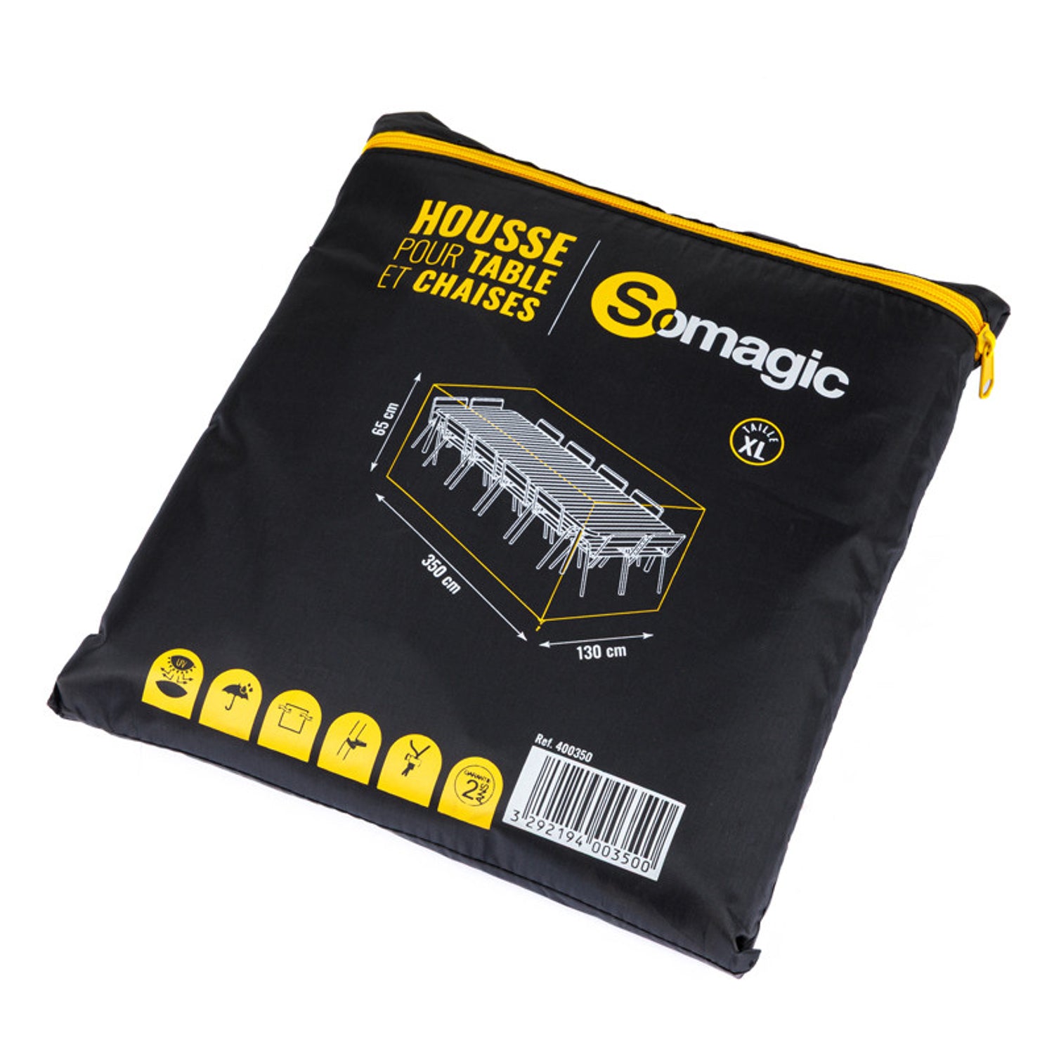 Housse L 350 x l 130 x H 65 cm pour salon de jardin Somagic - Mathon - 1