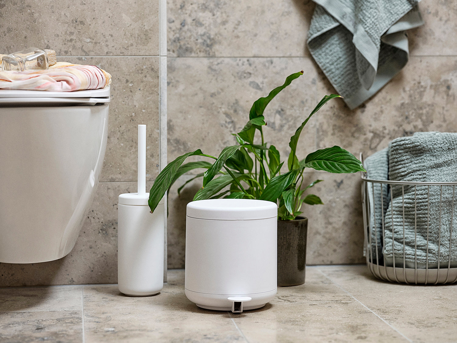 Poubelle à pédale UME en abs Blanc Zone Denmark - Mathon - 9