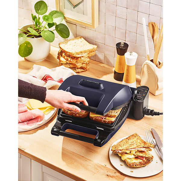 Gaufrier électrique 3 plaques Premium Gaufres® bleu abysse 1200 W Lagrange - Mathon - 7