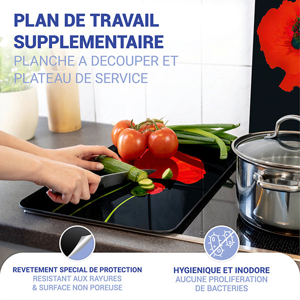 2 couvre-plaques protection motif coquelicots Wenko by Maximex - Mathon - 6