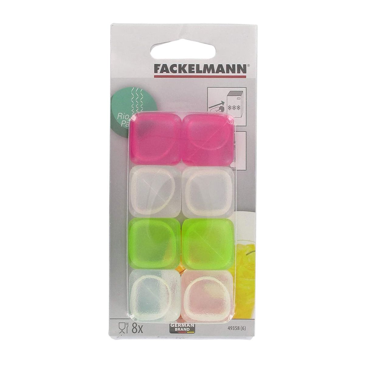 Lot de 8 glaçons réemployables en plastique Multicolore Fackelmann - Mathon - 5