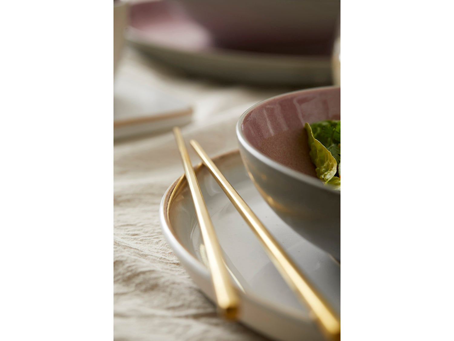 Assiette à pâtes GASTRO en grès Gris/Rose clair Bitz - Mathon - 5