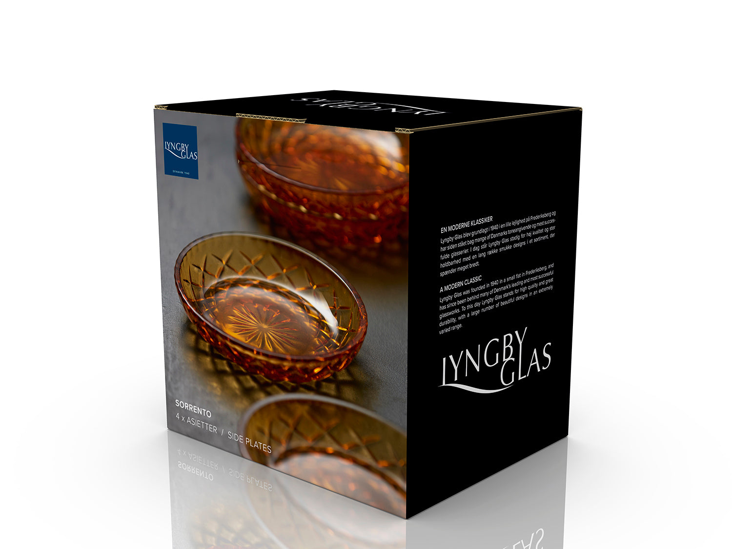 Ensemble de 4 assiettes SORRENTO 16cm Ambre Lyngby Glas - Mathon - 5