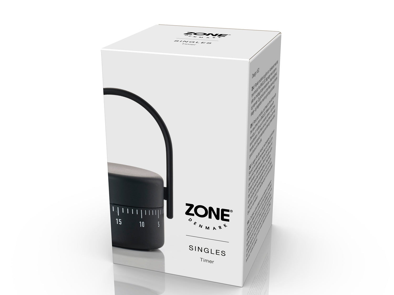 Minuteur SINGLES en acier thermolaqué Noir Zone Denmark - Mathon - 2