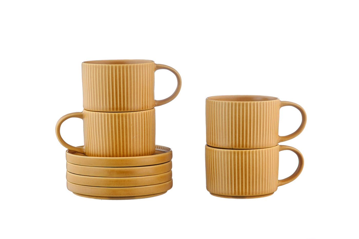 Tasse SCANDI 15cl et soucoupe Ø12cm - 8 pièces - Ocre Björn - Mathon - 3