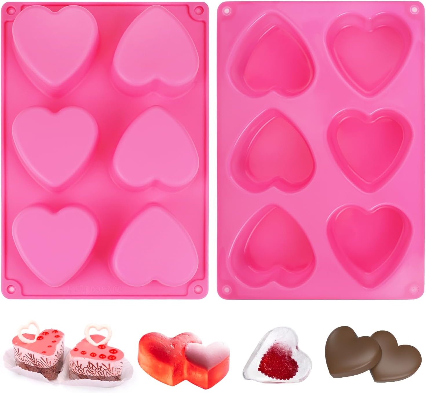 2 Moule Silicone Patisserie Cœur Vendos85 - Mathon