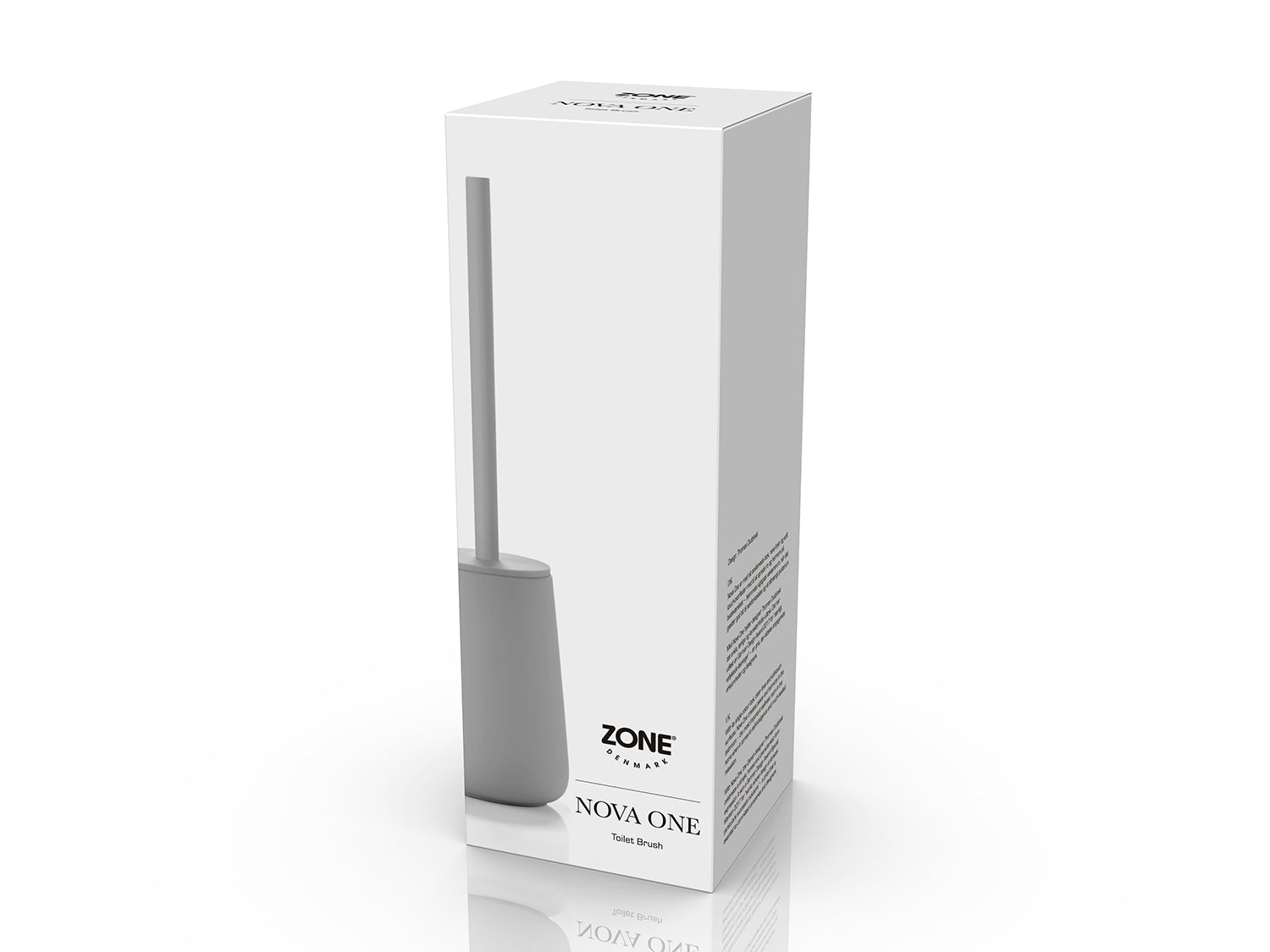 Brosse de toilette NOVA ONE en grès et acier Gris mouette Zone Denmark - Mathon - 2