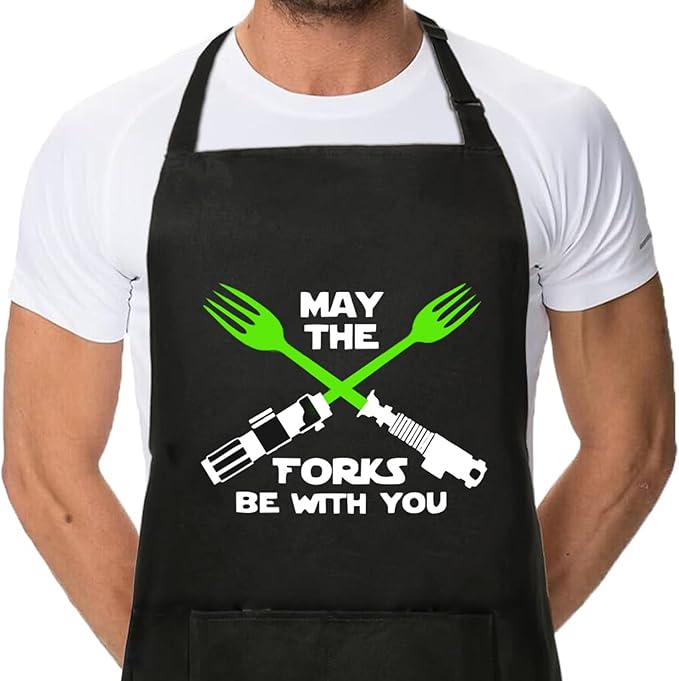 Tablier Humoristique « May the Forks Be With You » Vendos85 - Mathon