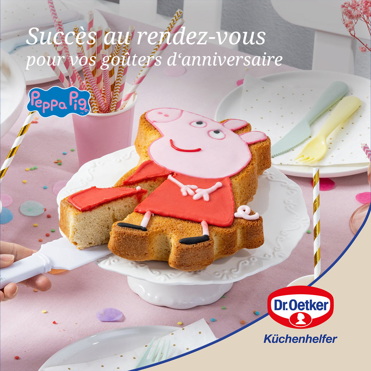 Moule à gâteau silicone 27 x 20 cm Dr. Oetker Peppa Pig Dr. Oetker - Mathon - 2